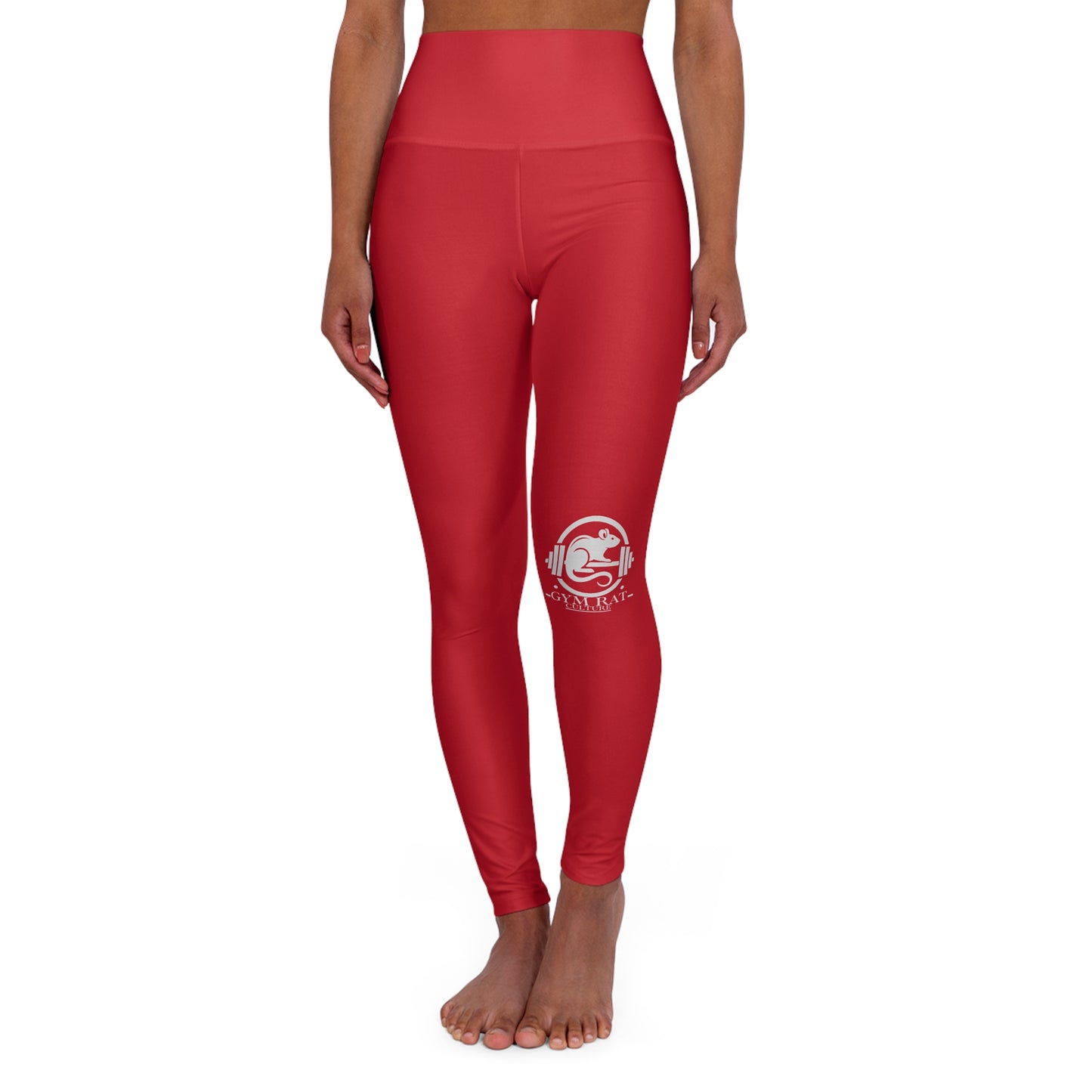 Red High Waisted Yoga Leggings