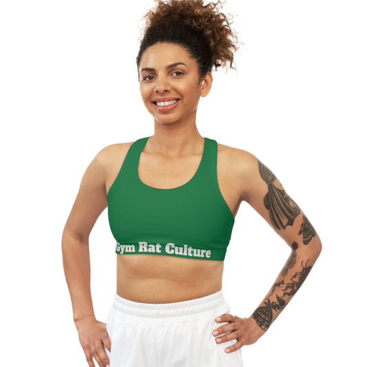 Green Seamless Sports Bra